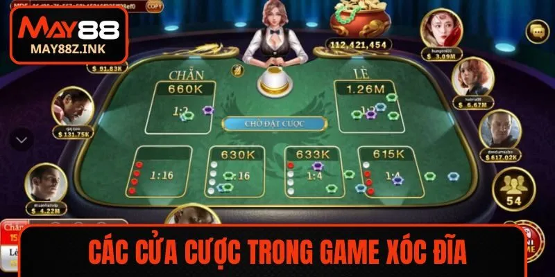 Cần nắm rõ các cửa cược trong game xóc đĩa